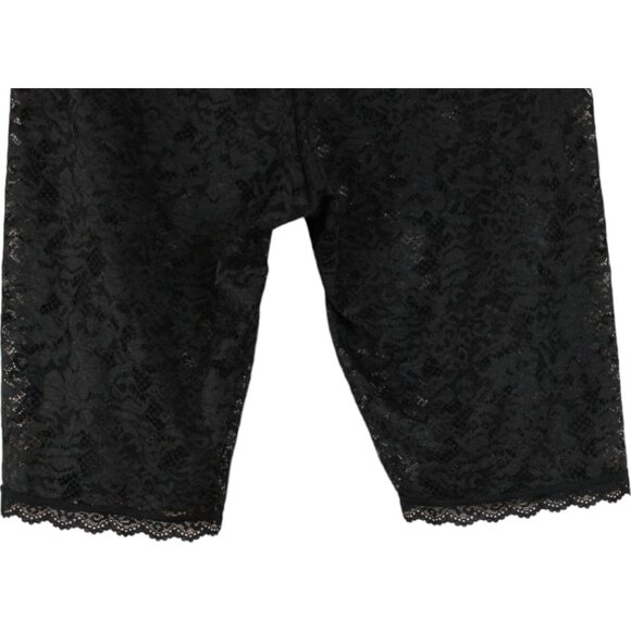 Calvin Klein CK One Small Womens Long Leg Boxer Brief Black Lace Biker Short P61 - Picture 8 of 9